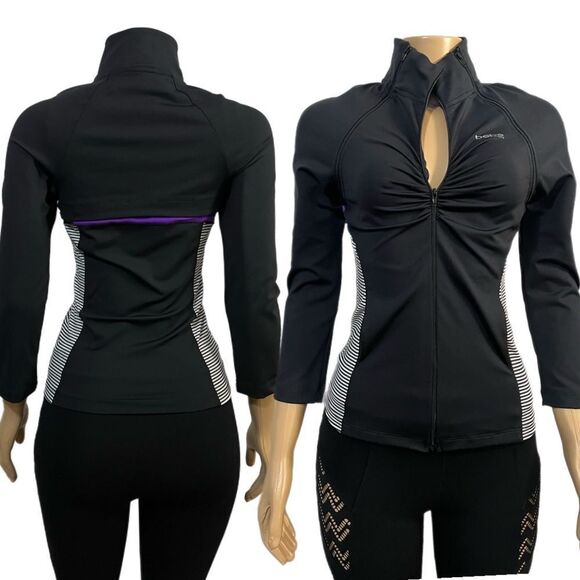 BBSP Bebe Sport 3/4 sleeve Full zip Sports Jacket / Vest detachable Sleeve S - Picture 5 of 12